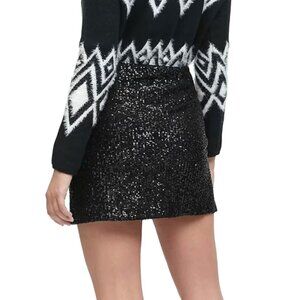 Banana Republic Women's Black Sequin Mini Skirt